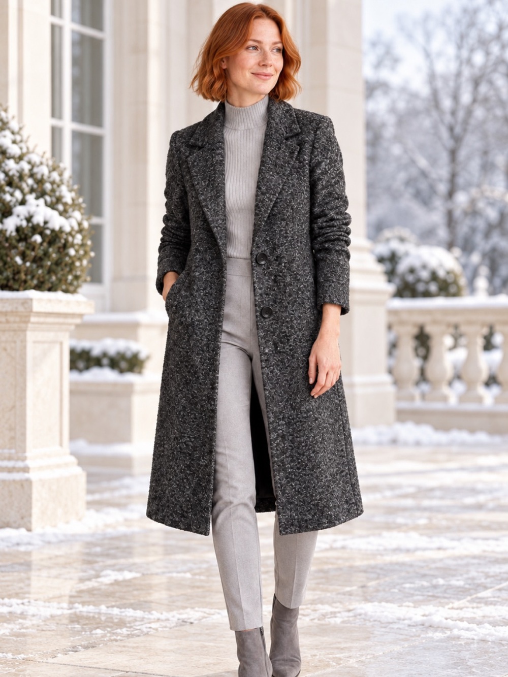Beautiful Dynamite Charcoal Long Knit Coat❤️XS